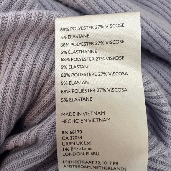 Free People Hold Me Close Deep Surplice V-Neck Long Sleeve Pullover Size M Blue - Picture 5 of 8